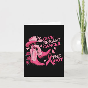 Ge bröstcancer Boot Cowgirl Cancer Awarene Kort