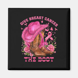 Ge bröstcancer Boot Cowgirl Cancer Awarene Magnet