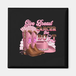Ge bröstcancer Boot Cowgirl Cancer Awarene Magnet