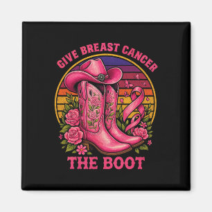 Ge bröstcancer Boot Cowgirl Cancer Awarene Magnet