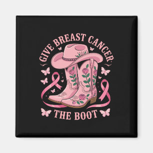 Ge bröstcancer Boot Cowgirl Cancer Awarene Magnet