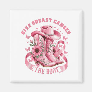 Ge bröstcancer Boot Cowgirl Cancer Awarene Magnet