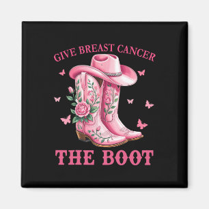 Ge bröstcancer Boot Cowgirl Cancer Awarene Magnet