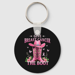 Ge bröstcancer Boot Cowgirl Cancer Awarene Nyckelring