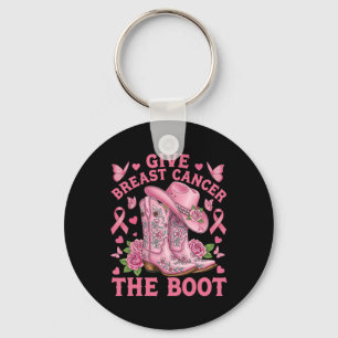 Ge bröstcancer Boot Cowgirl Cancer Awarene Nyckelring
