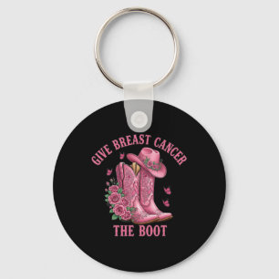 Ge bröstcancer Boot Cowgirl Cancer Awarene Nyckelring