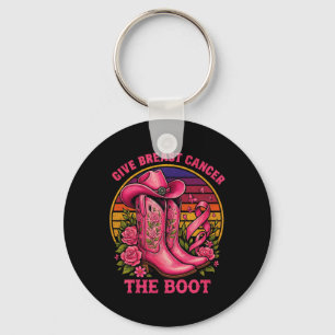 Ge bröstcancer Boot Cowgirl Cancer Awarene Nyckelring
