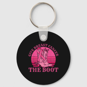 Ge bröstcancer Boot Cowgirl Cancer Awarene Nyckelring