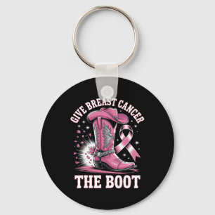 Ge bröstcancer Boot Cowgirl Cancer Awarene Nyckelring