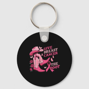 Ge bröstcancer Boot Cowgirl Cancer Awarene Nyckelring