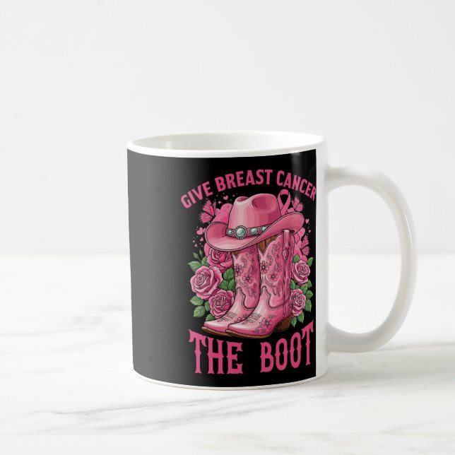 Ge bröstcancer Borgen för ökad medvetenhet om boot Kaffemugg (Höger)