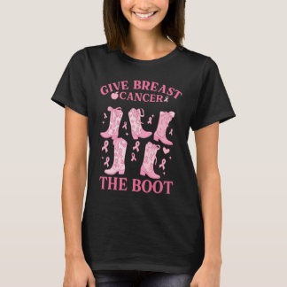 Ge bröstcancer en örfil rosa band t shirt