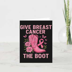 Ge bröstcancer en spark rosa band medvetenhet kort