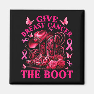 Ge bröstcancer sparken Cowgirl Cancer Medvetenhet Magnet
