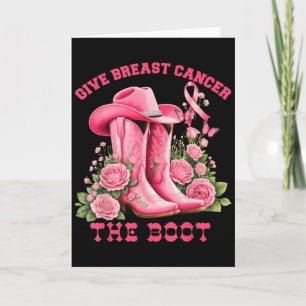 Ge bröstcancer sparken Cowgirl Rosa Band Vi Kort