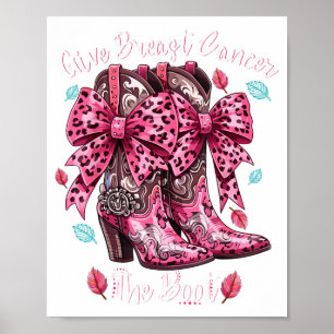 Ge bröstcancer sparken Nk Cowgirl Western T-shirt Poster