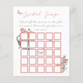 Ge Butterflies Tea Blommigt Shower Bingo Game