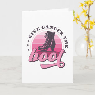 Ge Cancer Boot Breast Cancer Awareness Card Kort