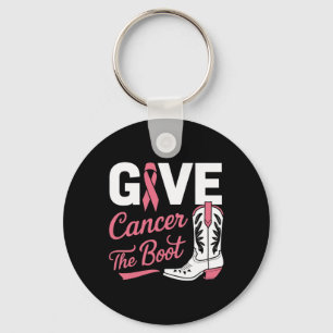 Ge Cancer Boot Cowgirl Breast Cancer Rosa Ri Nyckelring