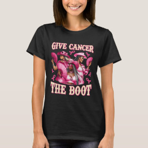 Ge Cancer Boot Melanin Cowgirl Breast Cancer T Shirt