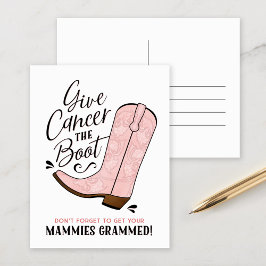 Ge Cancer Boot Postcard Meddelande Vykort