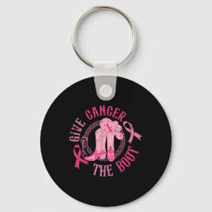 Ge Cancer Boot Rosa Breast Cancer Cowgirl Ou Nyckelring