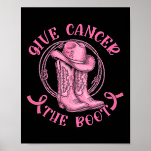 Ge Cancer Boot Rosa Breast Cancer Western Co. Poster