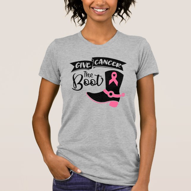 Ge Cancer Boot Womens T-Shirt (Framsida)