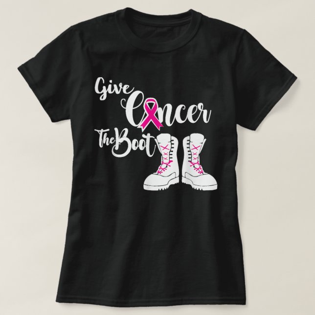 Ge Cancer från den militära startscancern Awaren T Shirt (Design framsida)