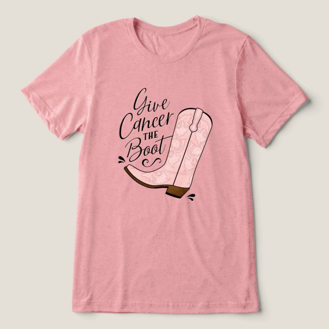 Ge Cancer Medvetenhet om bröstcancer vid starten T Shirt (Design Framsida)
