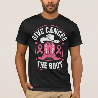 Ge Cancer the Boot - Rosa Cowboy Boots Breast Ca T Shirt