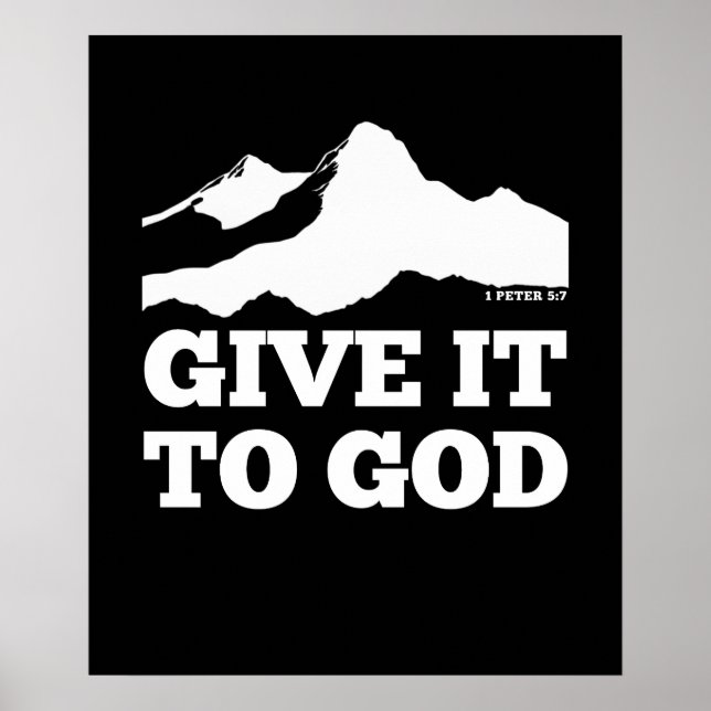 Ge den till Gud - 1 Peter 5:7 Poster (Framsidan)