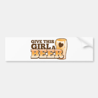 Ge denna flicka en ölND Bildekal