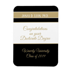 Ge det! Anpassningsbar Doctorate studenten-kort (P Magnet