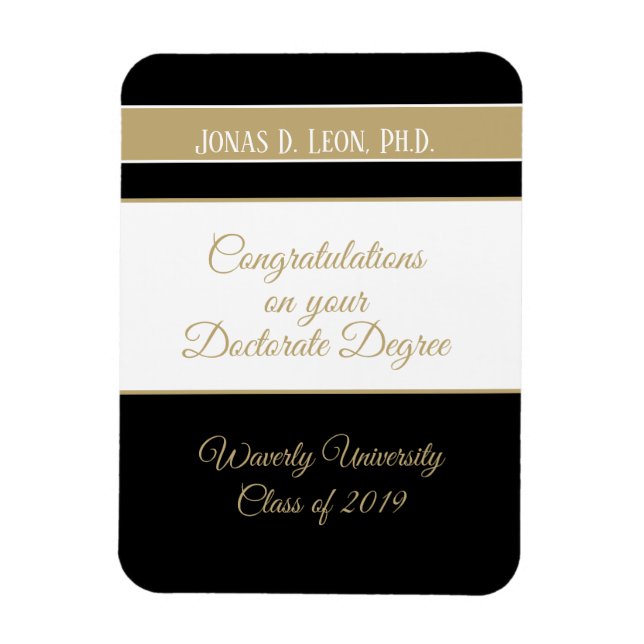 Ge det! Anpassningsbar Doctorate studenten-kort (P Magnet (Vertikal)