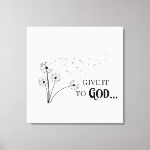 Ge det till Gud Dandelion Canvastryck