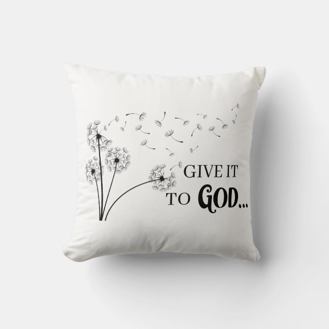 Ge det till Gud Dandelion Kudde (Framsida)