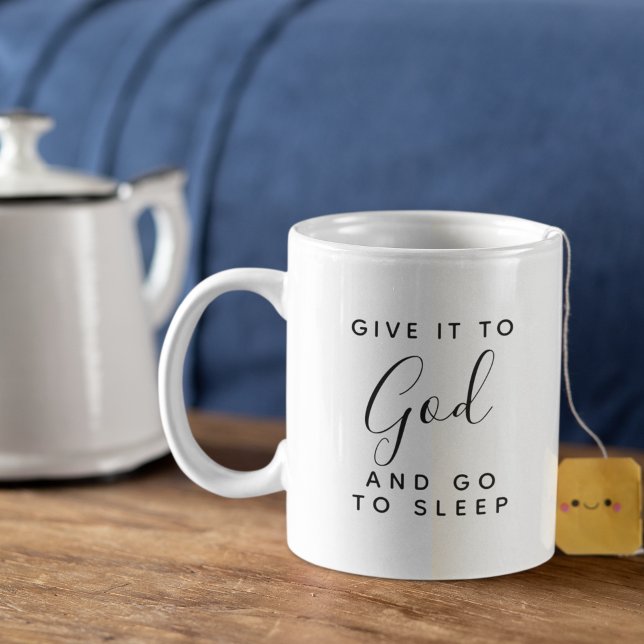 Ge det till Gud och gå till Bra-nattsofferten Kaffemugg (Skapare uppladdad)