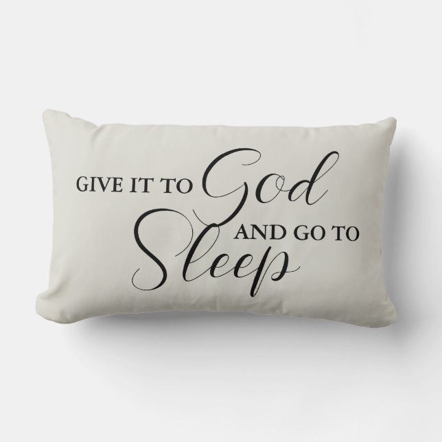 Ge det till Gud och gå till Ssov Christian Gift Lumbarkudde (Framsida)