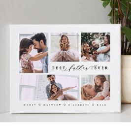 Ge dig för bästa Far någonsin-familjens fotokollag Canvastryck