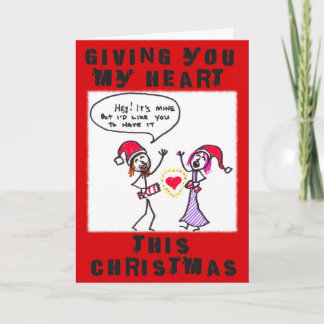 GE DIG MITT HEART CHRISTMAS CARD HELGKORT