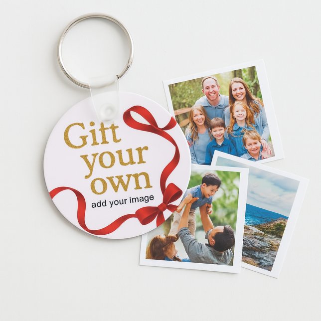 Ge din egen bildnyckelring nyckelring (Your memories, always with you” or “Turn moments into keepsakes)