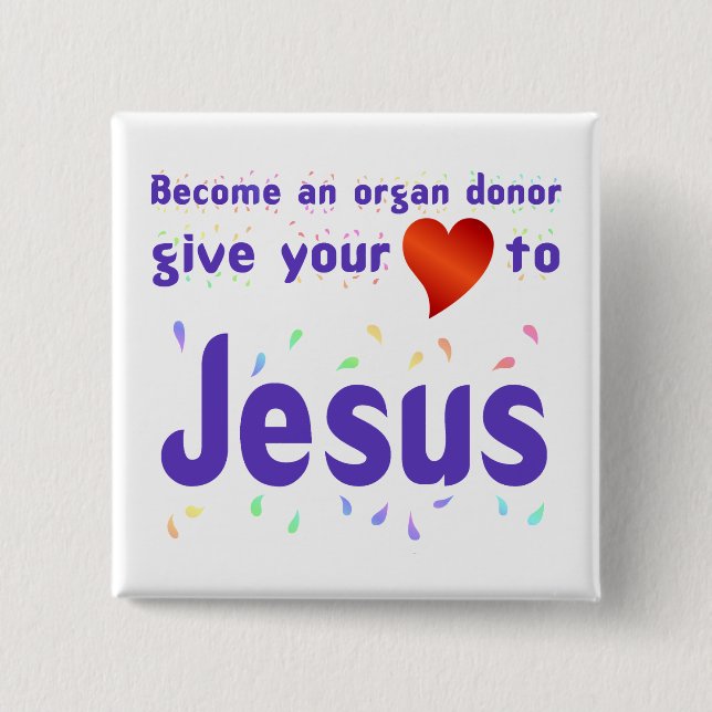 Ge din hjärta till Jesus Knapp (Framsida)
