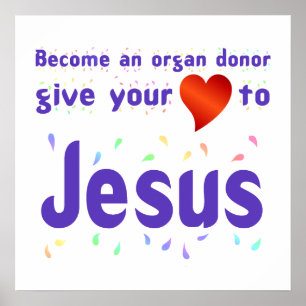 Ge din hjärta till Jesus Poster