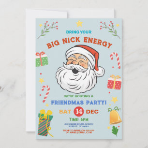Ge din stora Nick Energy Friendmas-jul Inbjudningar