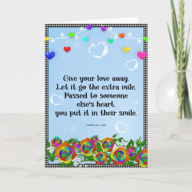 Ge ditt hälsningskort för kärlek kort (Framsida)