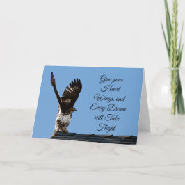 Ge ditt hjärt-Vinge, rödspårad Hawk-foto Kort