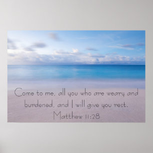 Ge, du Poster bibelvern Matthew 11:28