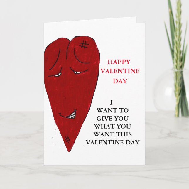 GE DU VAD DU VILL HA VALentinkort Helgkort (Framsida)