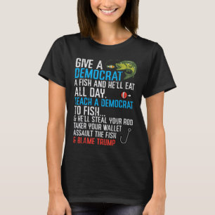 Ge en demokrat fisk rolig fiske republikansk man  t shirt